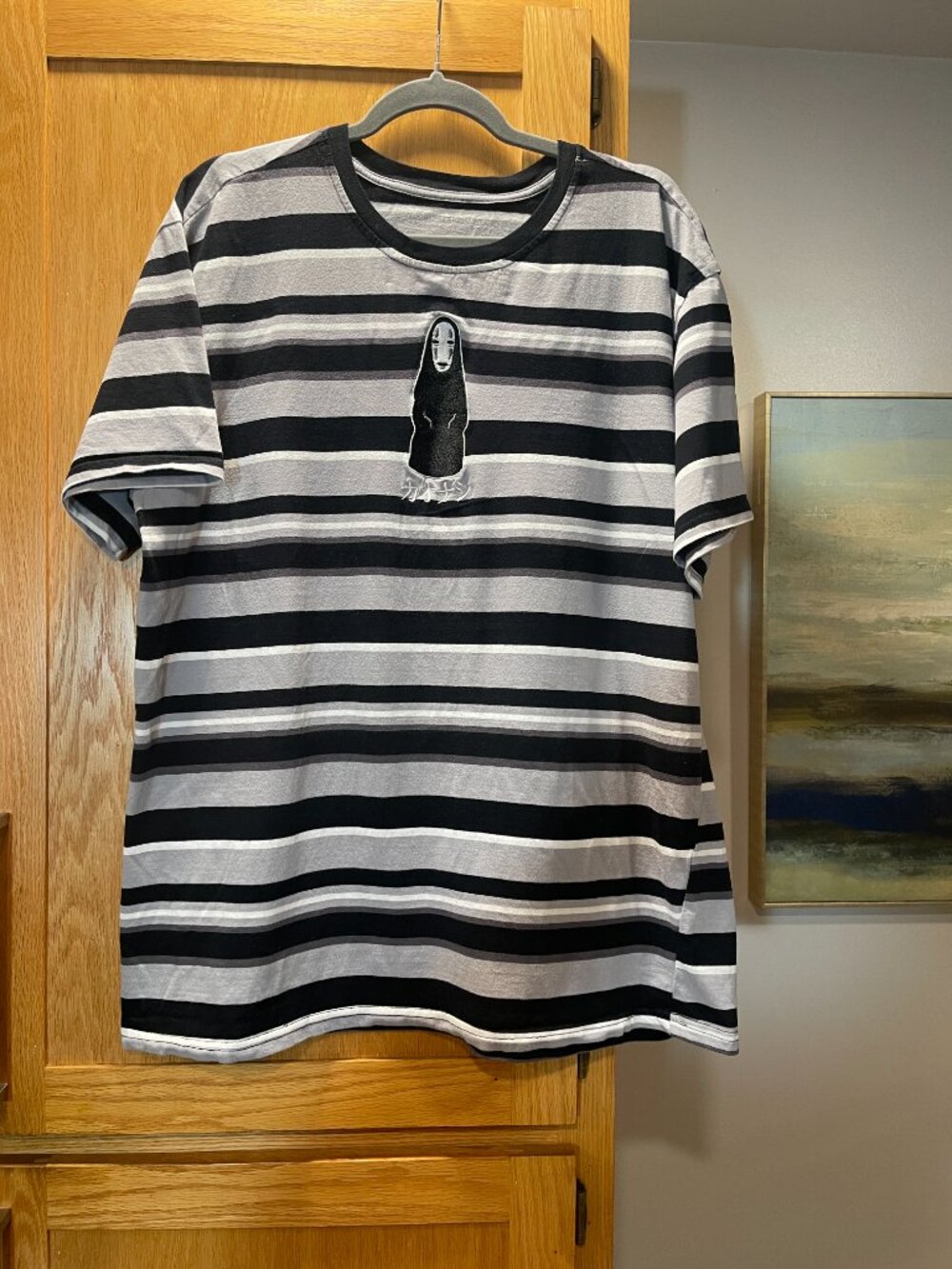 Studio Ghibli Spirited Away No Face Embroidered Strip Tee - Box Lunch Exclusive